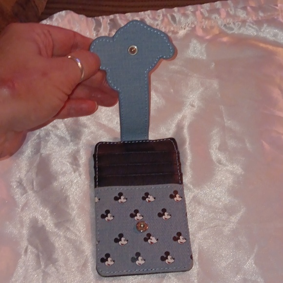 DISNEY MICKEY MOUSE IN DENIM CARD HOLDER ID WALLET - Picture 3 of 6